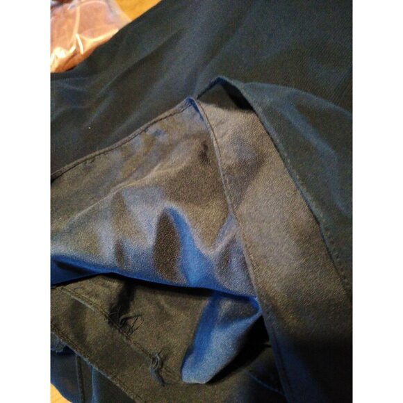 Azazie Womens Sz C 10 Dress Formal Prom Dark Blue Sleeveless Maxi Flowy Back Zip - Picture 6 of 7